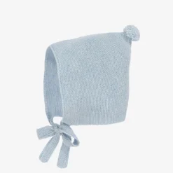 Foque Hats*Baby Boys Blue Knitted Bonnet