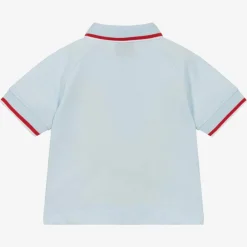 Burberry Tops*Baby Boys Blue Logo Polo Shirt