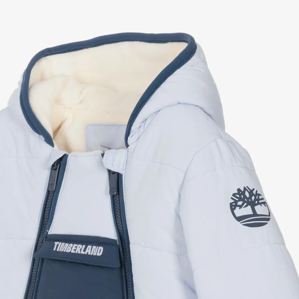 Timberland Snowwear*Baby Boys Blue Padded Snowsuit