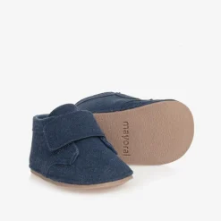 Mayoral Newborn Pre Walkers|Pre Walkers*Baby Boys Blue Pre-Walker Shoes