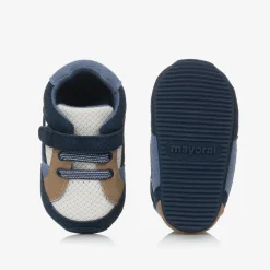 Mayoral Newborn Pre Walkers|Pre Walkers*Baby Boys Blue Pre-Walker Trainers