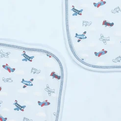 Kissy Kissy Gifts*Baby Boys Blue Sky-High Planes Blanket (73cm)