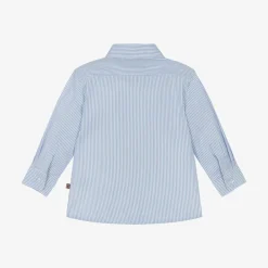 AIGNER Tops|Tops*Baby Boys Blue Striped Panel Cotton Shirt