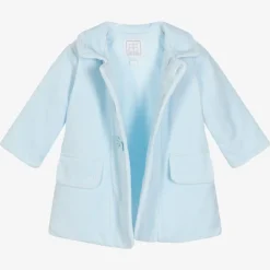 Emile et Rose Coats & Jackets*Baby Boys Blue Velour Coat