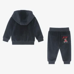 Guess Tracksuits|Tracksuits*Baby Boys Blue Velour Tracksuit