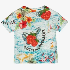 Gucci Tops*Baby Boys Blue Viscose Shirt