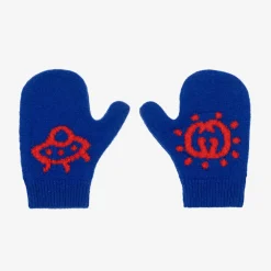 Gucci Gloves & Mittens|Gloves & Mittens*Baby Boys Blue Wool Mittens