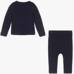 Beatrice amp; George Outfit Sets*Baby Boys Blue Wool Train Trouser Set