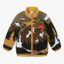 Timberland Tops*Baby Boys Brown Mountain Fleece Zip-up Top