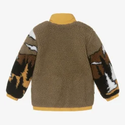 Timberland Tops*Baby Boys Brown Mountain Fleece Zip-up Top