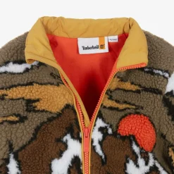 Timberland Tops*Baby Boys Brown Mountain Fleece Zip-up Top