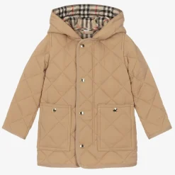 Burberry Coats & Jackets*Baby Boys Dark Beige Diamond Quilted Coat