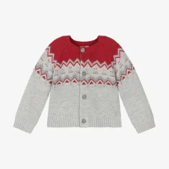 Boboli Tops*Baby Boys Grey Knitted Cardigan