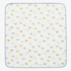 Kissy Love Gifts*Baby Boys Ivory Cotton Bear Talk Blanket (73cm)