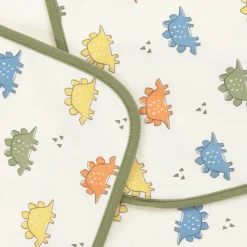 Kissy Love Gifts*Baby Boys Ivory Cotton Dino Traffic Blanket (73cm)