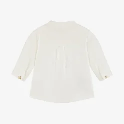 Mayoral Newborn Tops*Baby Boys Ivory Cotton Shirt