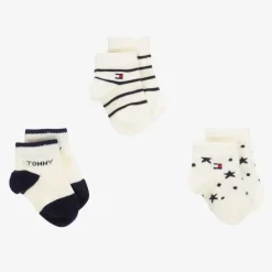 Tommy Hilfiger Socks|Socks*Baby Boys Ivory Cotton Socks (3 Pack)