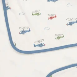 Kissy Love Gifts*Baby Boys Ivory Helicopter Rescue Blanket (71cm)