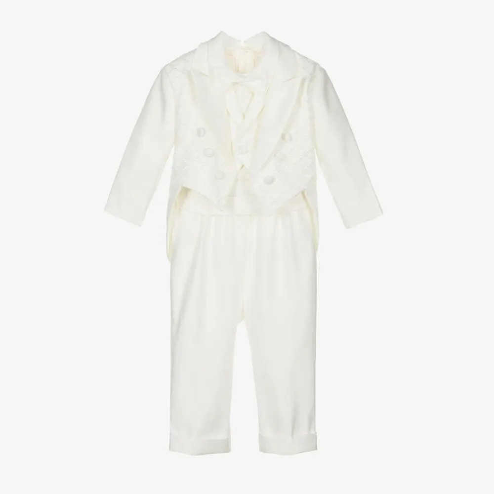 Romano Suits|Suits*Baby Boys Ivory Tuxedo Suit