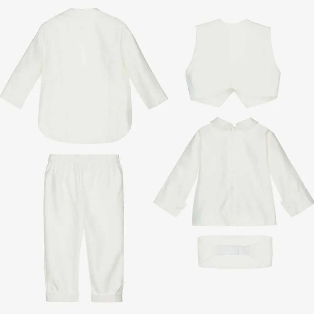 Romano Suits|Suits*Baby Boys Ivory Tuxedo Suit