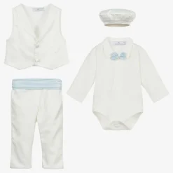 Beau KiD Suits|Suits*Baby Boys Ivory Waistcoat Suit