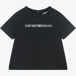 Emporio Armani Tops*Baby Boys Navy Blue Cotton T-Shirt