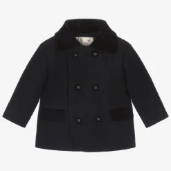 Rachel Riley Coats & Jackets*Baby Boys Navy Blue Double Breasted Coat