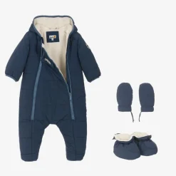 Timberland Snowwear*Baby Boys Navy Blue Padded Snowsuit