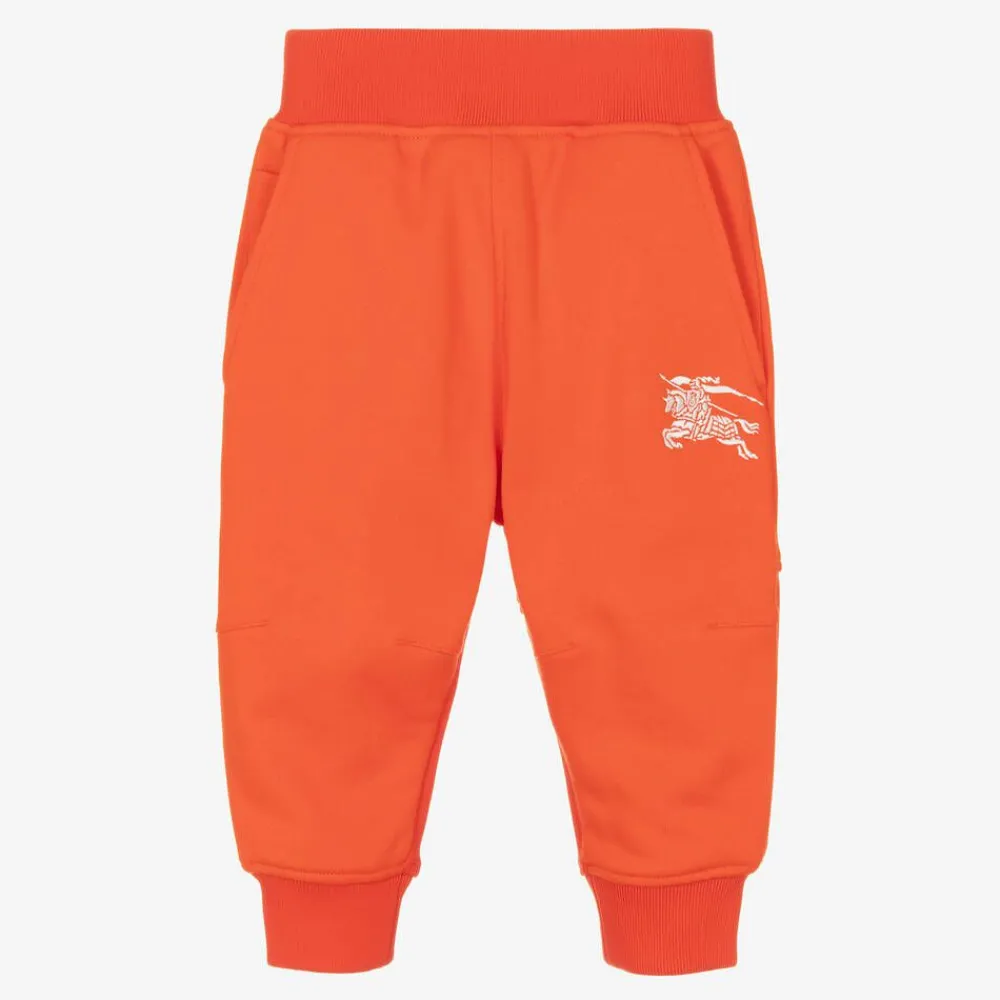 Burberry Trousers*Baby Boys Orange Cotton Joggers