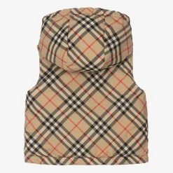 Burberry Coats & Jackets*Baby Boys Vintage Check Reversible Gilet ArchiveBeige