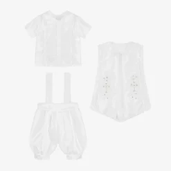 Sevva Ceremony*Baby Boys White Ceremony Shorts Set