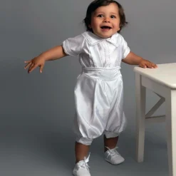 Sevva Ceremony*Baby Boys White Ceremony Shorts Set