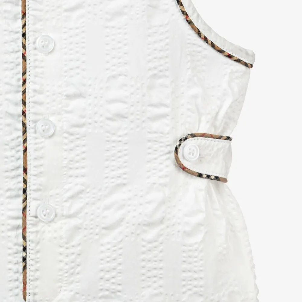 Burberry Gifts|Babysuits*Baby Boys White Cotton Babysuit Set