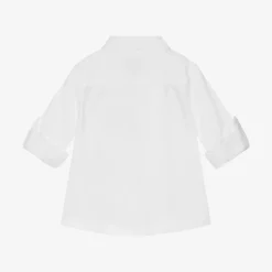 Guess Tops*Baby Boys White Cotton Bear Shirt