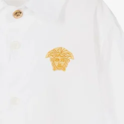 Versace Tops*Baby Boys White Cotton Medusa Shirt