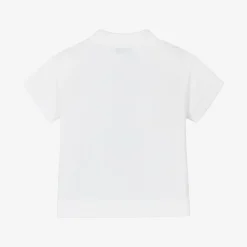 Burberry Tops*Baby Boys White Cotton Polo Shirt