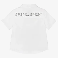 Burberry Tops*Baby Boys White Cotton Shirt