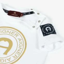 AIGNER Tops|Tops*Baby Boys White Cotton T-Shirt