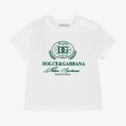 Dolce amp; Gabbana Tops*Baby Boys White Cotton T-Shirt
