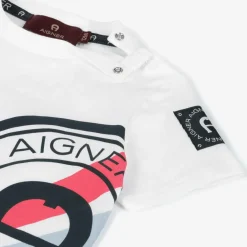 AIGNER Tops|Tops*Baby Boys White Cotton T-Shirt