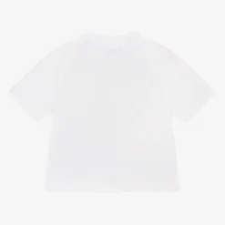 Burberry Tops*Baby Boys White EKD Cotton T-Shirt