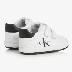Calvin Klein Pre Walkers|Pre Walkers*Baby Boys White Leather Pre-Walkers