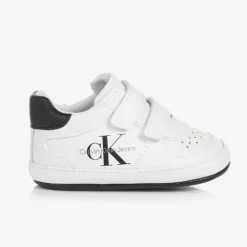 Calvin Klein Pre Walkers|Pre Walkers*Baby Boys White Leather Pre-Walkers