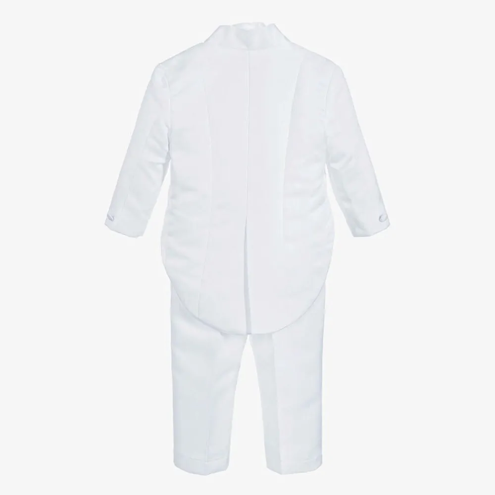 Beau KiD Outfit Sets*Baby Boys White Satin Trouser Set