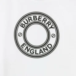 Burberry Tops*Baby Boys White Stamp Logo T-Shirt