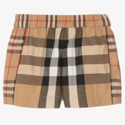 Burberry Shorts*Baby Girls Beige Check Shorts