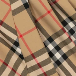 Burberry Dresses*Baby Girls Beige Cotton Check Bow Dress