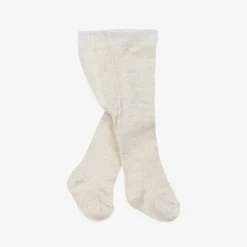 Mayoral Newborn Tights|Tights*Baby Girls Beige Cotton Glitter Tights