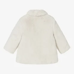 Mayoral Newborn Coats & Jackets*Baby Girls Beige Faux Fur Coat