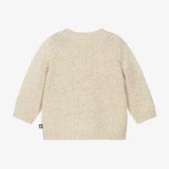 Petit Bateau Tops*Baby Girls Beige Wool Knit Sweater